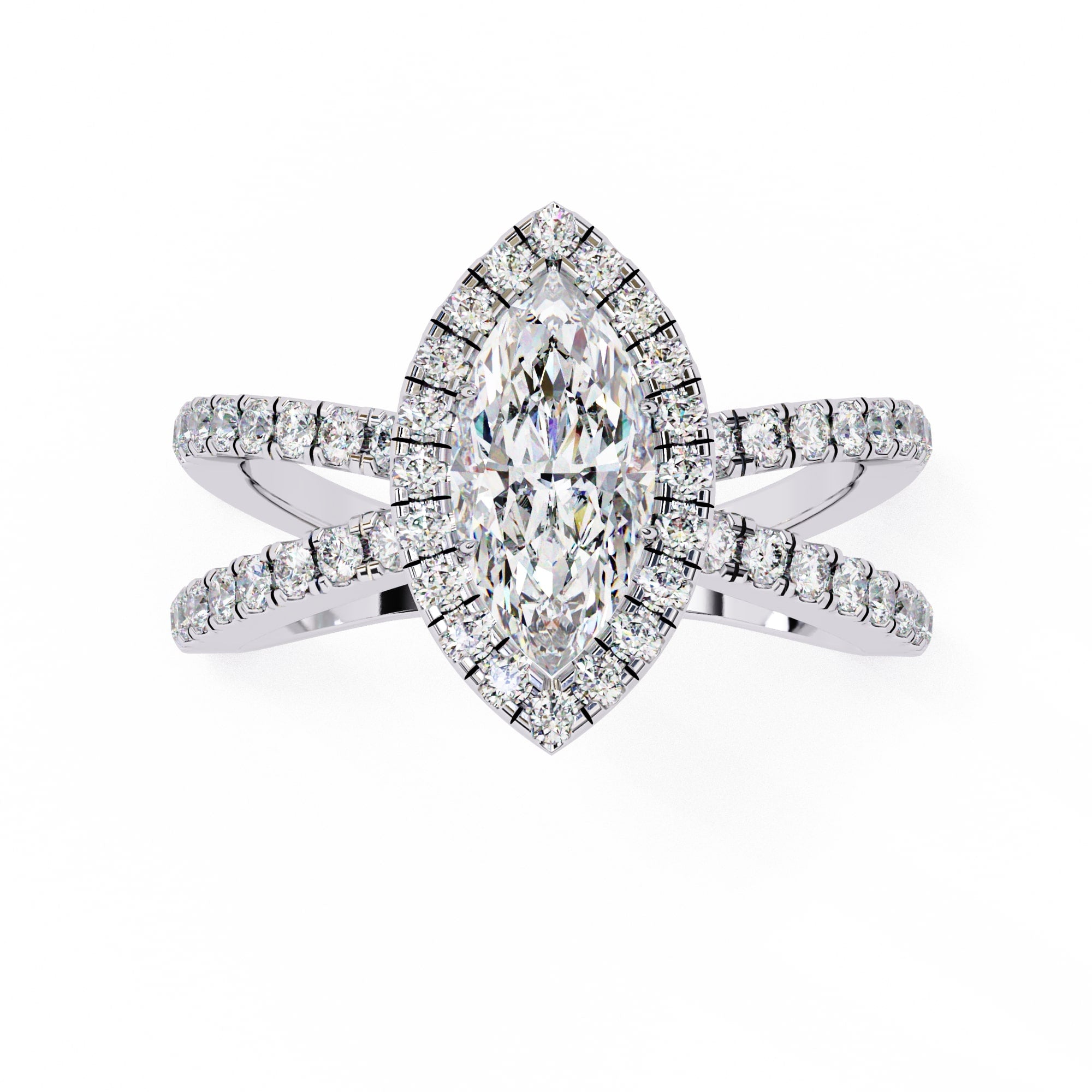 Elegant Diamond Side Stone Brilliance Ring