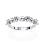 Radiant Diamond Side Stone Eternity Ring