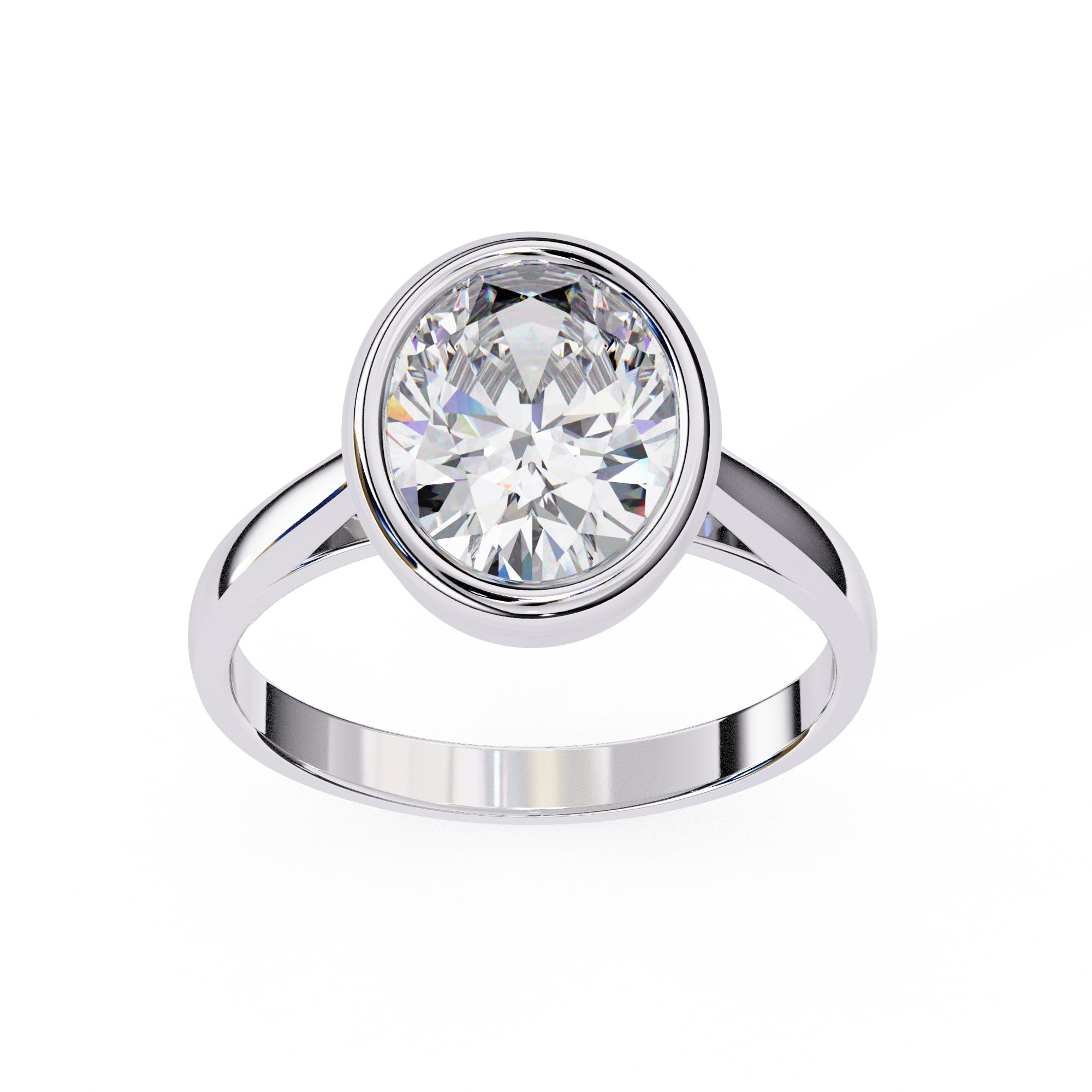 Elegant Solitaire Central Stone Ring