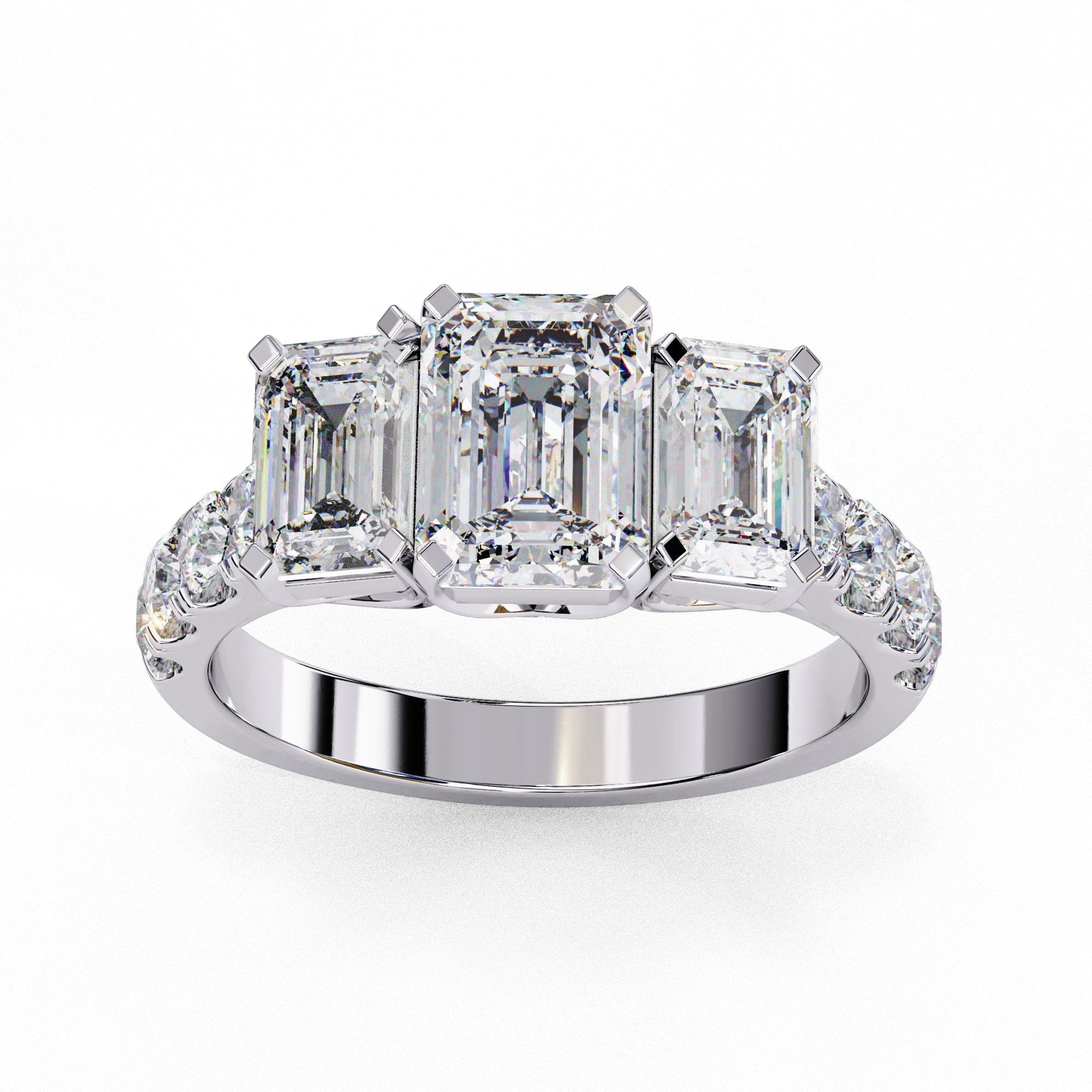 Elegant Central Stone Diamond Cluster Ring