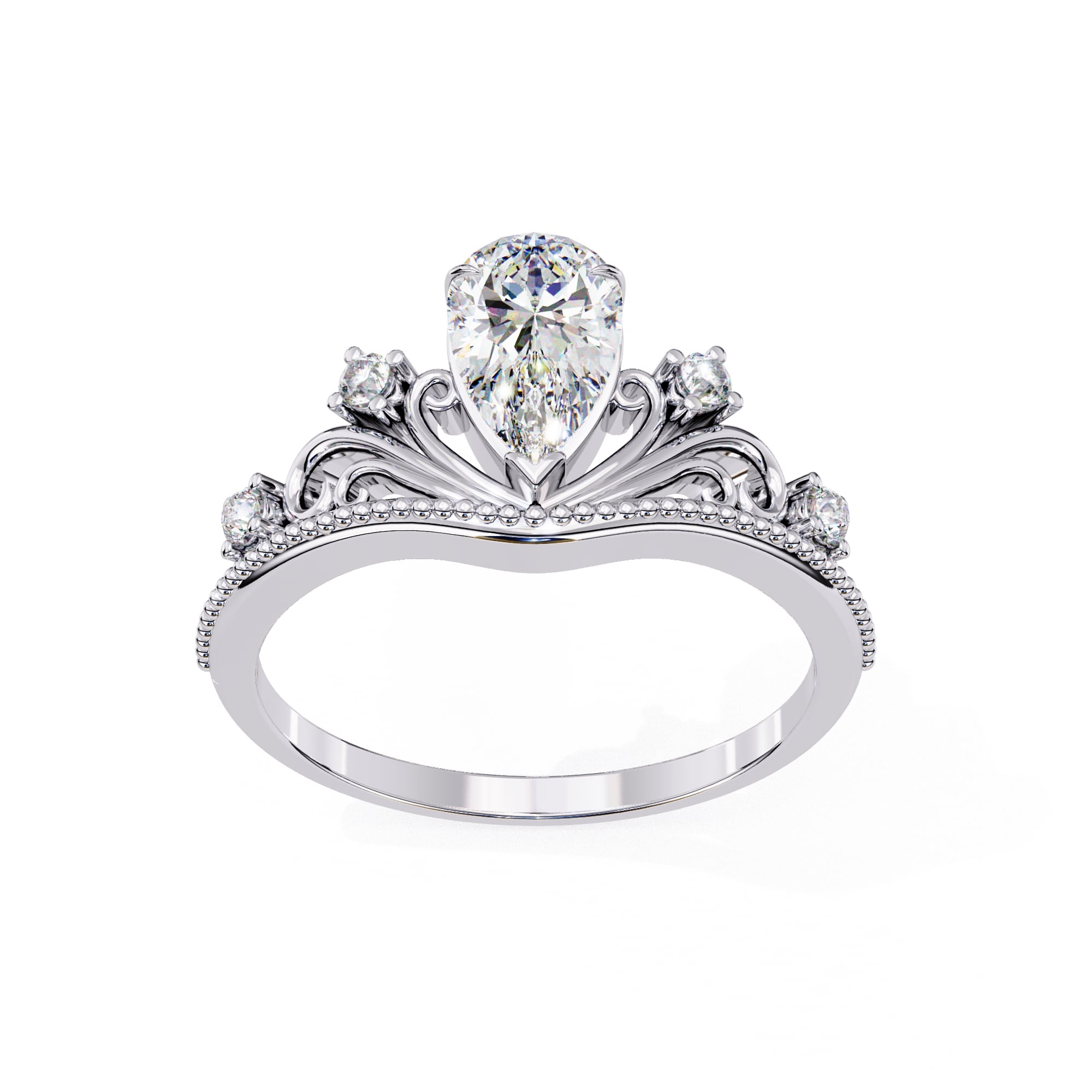 Elegant Radiance Central Stone Diamond Ring