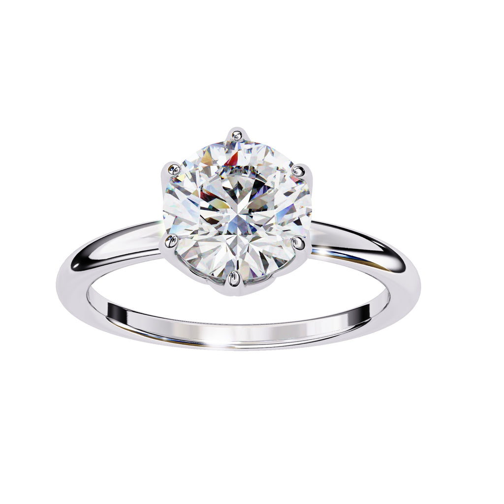Elegant Central Stone Diamond Ring with Side Accents