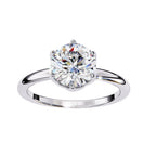 Elegant Central Stone Diamond Ring with Side Accents