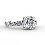 Elegant Diamond Central Stone Ring with Brilliant Side Accents