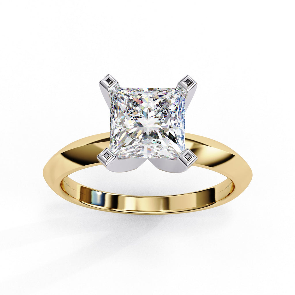 Radiant Solitaire Central Stone Diamond Ring