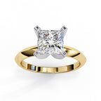 Radiant Solitaire Central Stone Diamond Ring