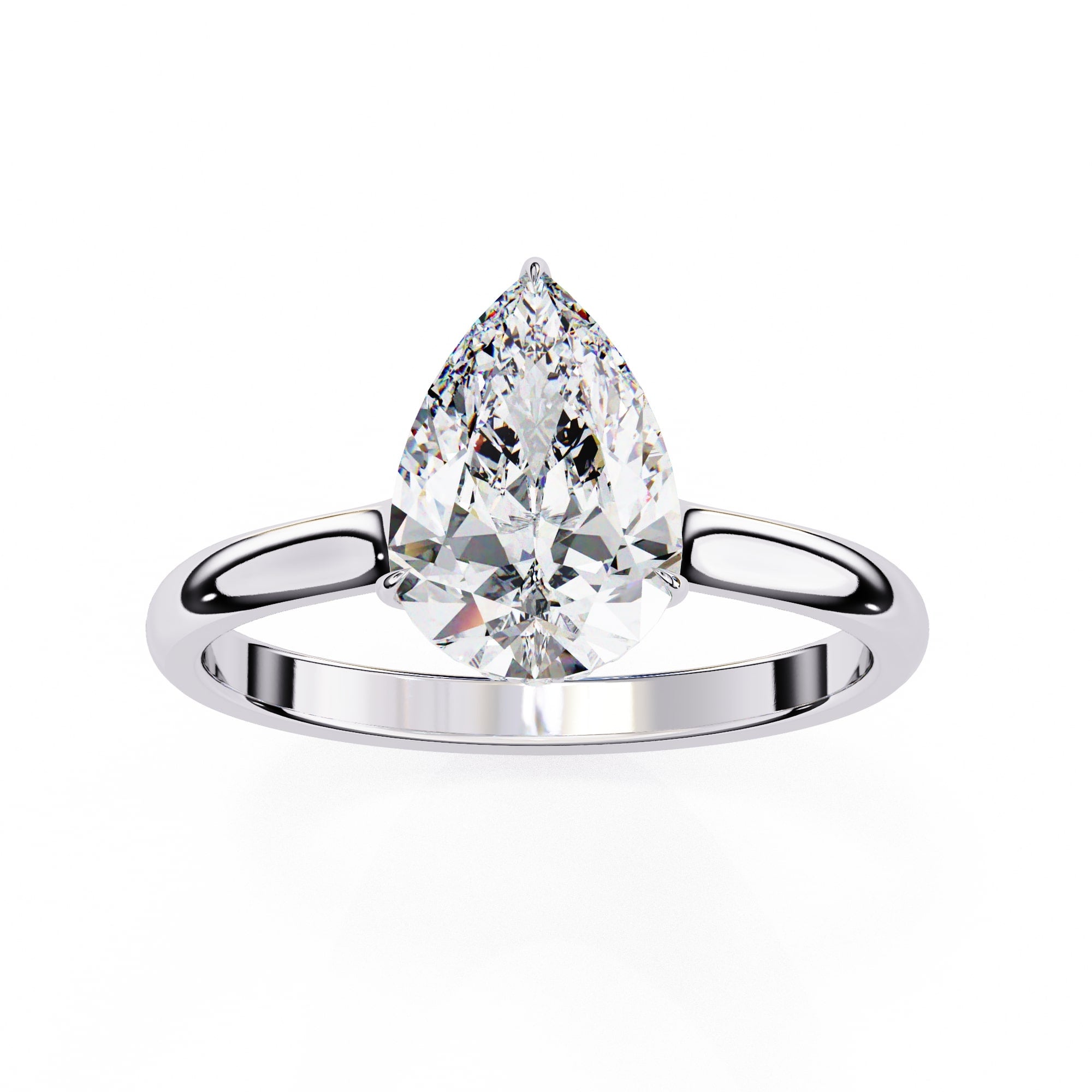 Elegant Central Stone Diamond Halo Ring