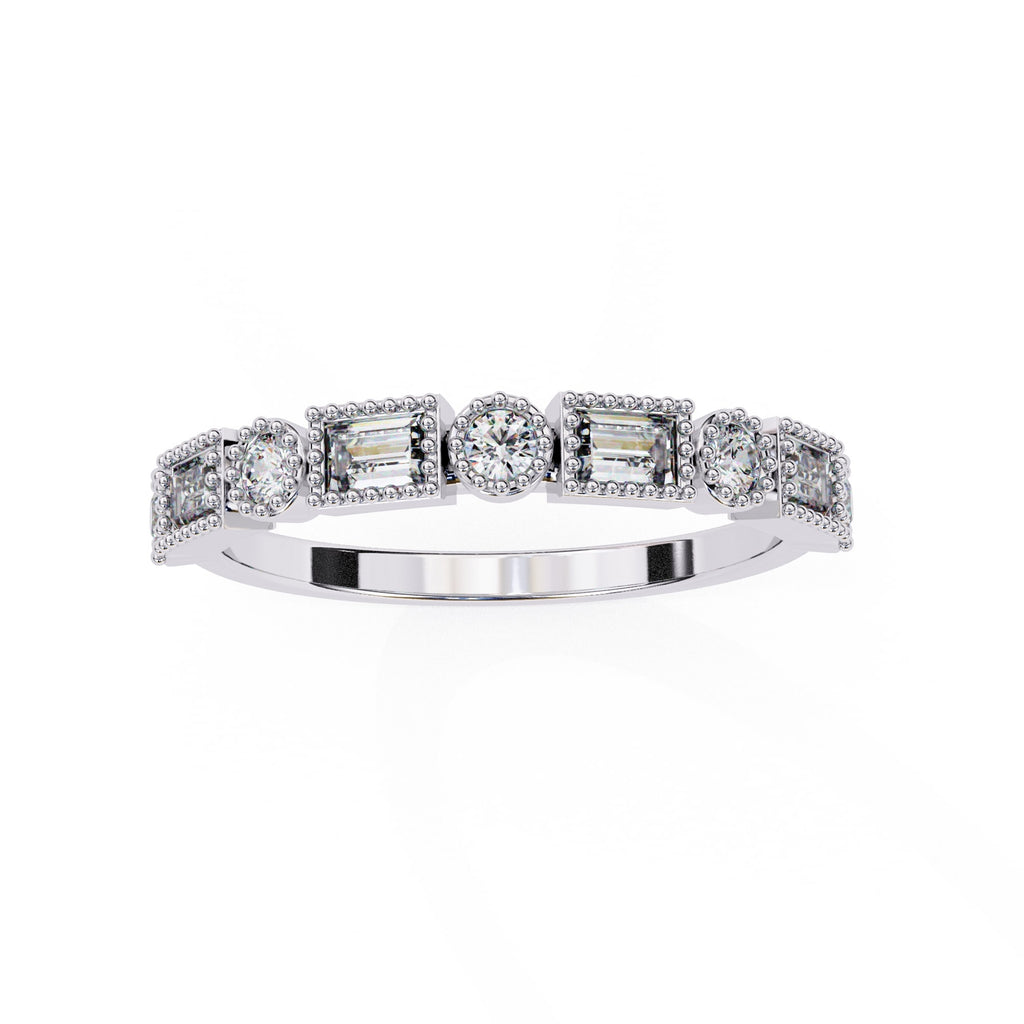 Elegant Diamond Side Stone Brilliance Ring