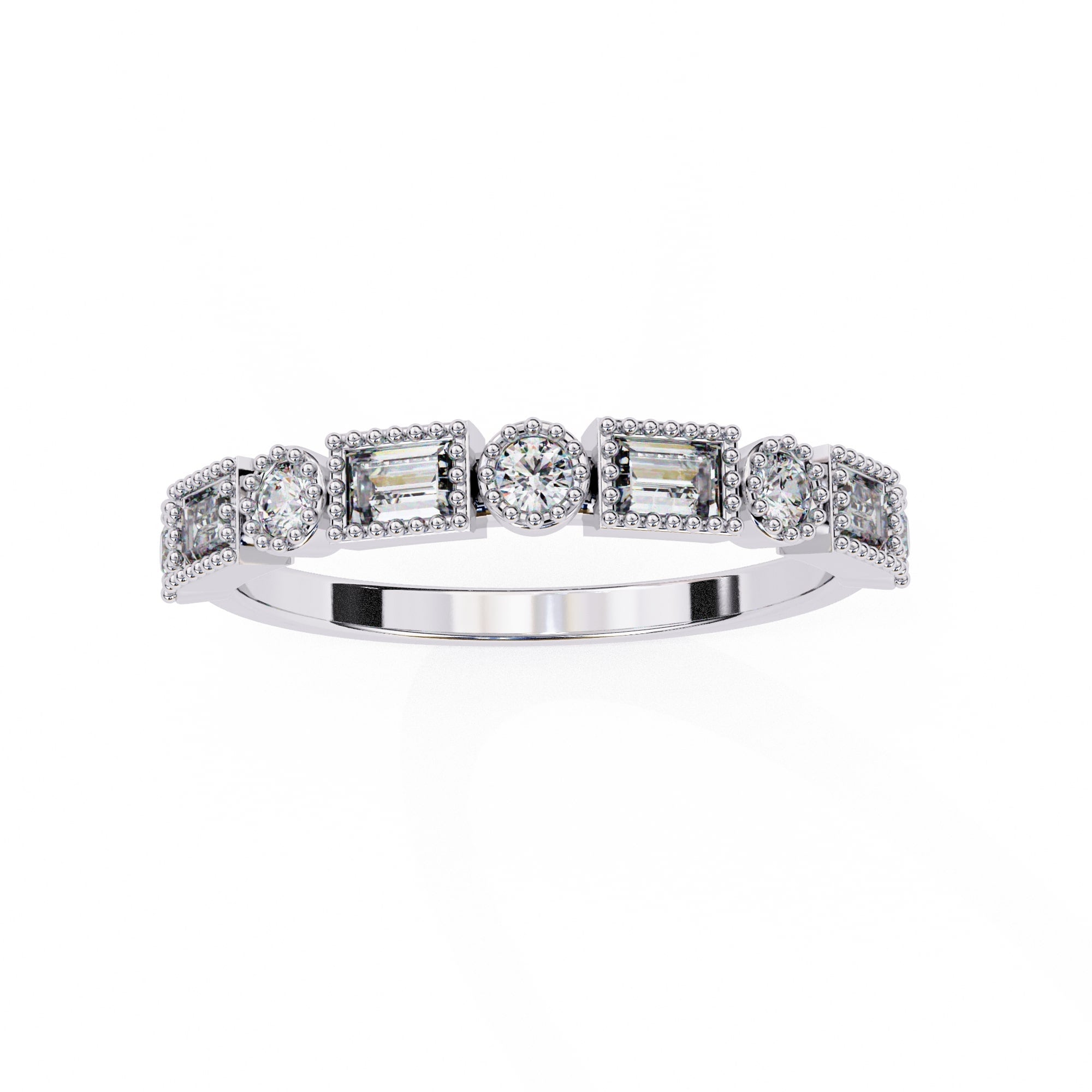 Elegant Diamond Side Stone Brilliance Ring