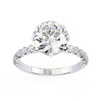 Radiant Central Brilliance Side Stone Ring