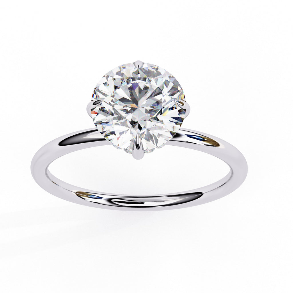 Elegant Diamond Center Stone Ring with Side Accents