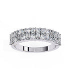 Radiant Diamond Side Stone Eternity Ring