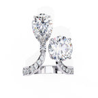 Radiant Central Brilliance Diamond Ring with Elegant Side Stones