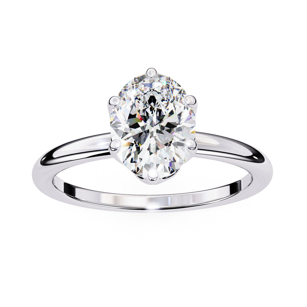 Elegant Radiance Central Solitaire Ring with Side Accents