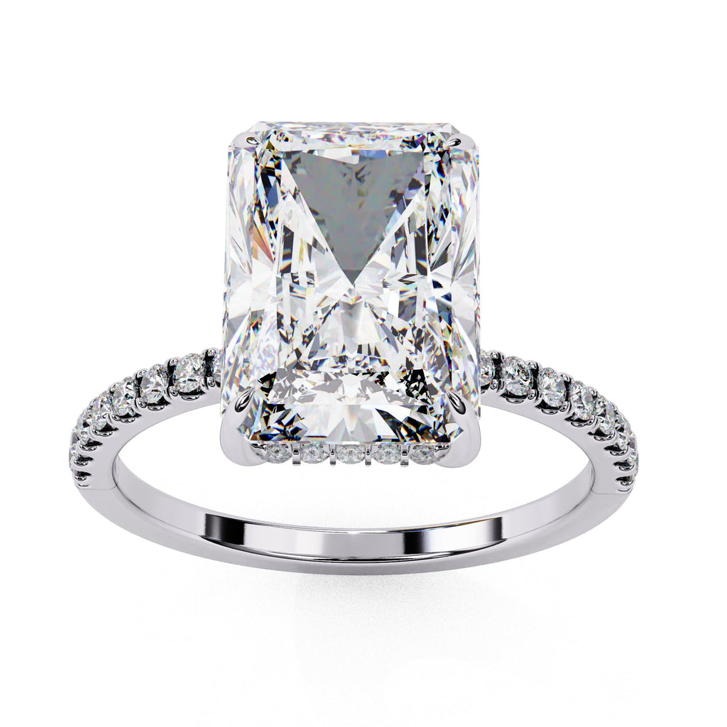 Elegant Diamond Side Stone Brilliance Ring