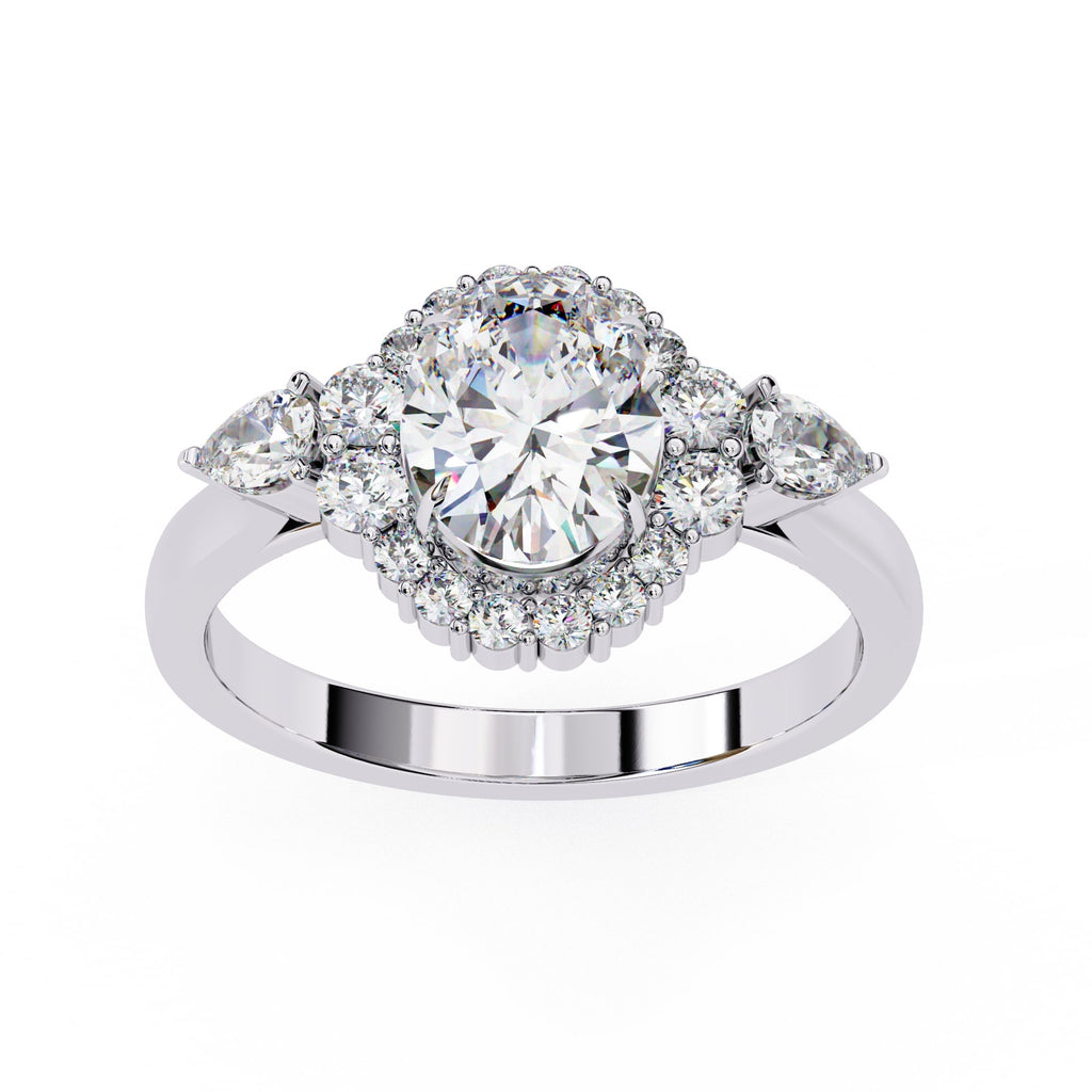 Elegant Diamond Side Stone Brilliance Ring