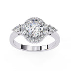 Elegant Diamond Side Stone Brilliance Ring