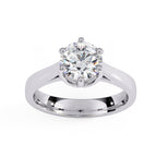 Elegant Central Stone Diamond Ring with Radiant Side Accents