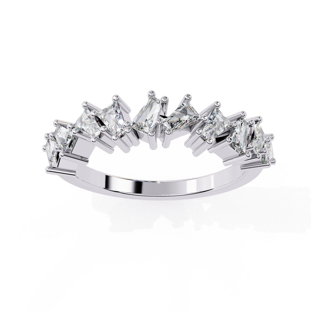Sparkling Side Stone Diamond Eternity Ring