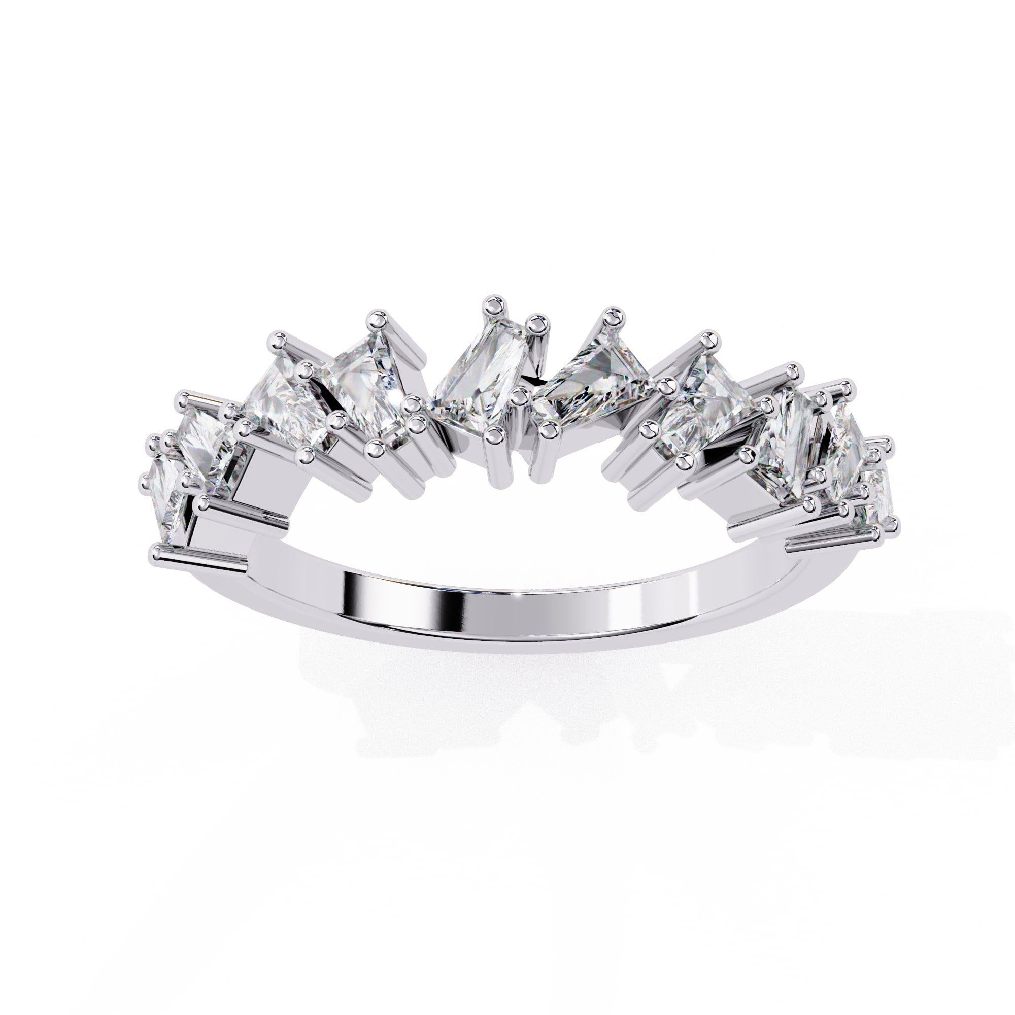 Sparkling Side Stone Diamond Eternity Ring
