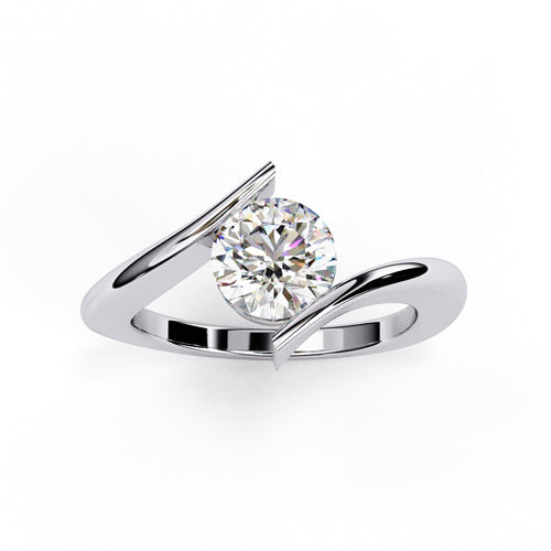 Brilliant Solitaire Diamond Engagement Ring with Timeless Central Stone Setting