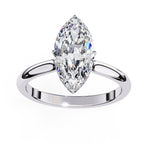 Radiant Central Stone Diamond Ring with Shimmering Side Accents