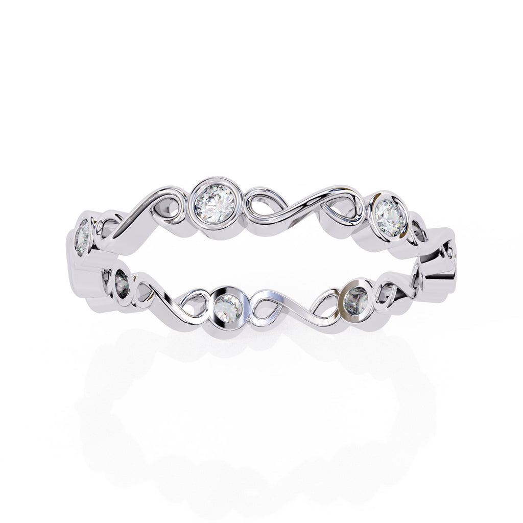 Elegant Diamond Side Stone Brilliance Ring