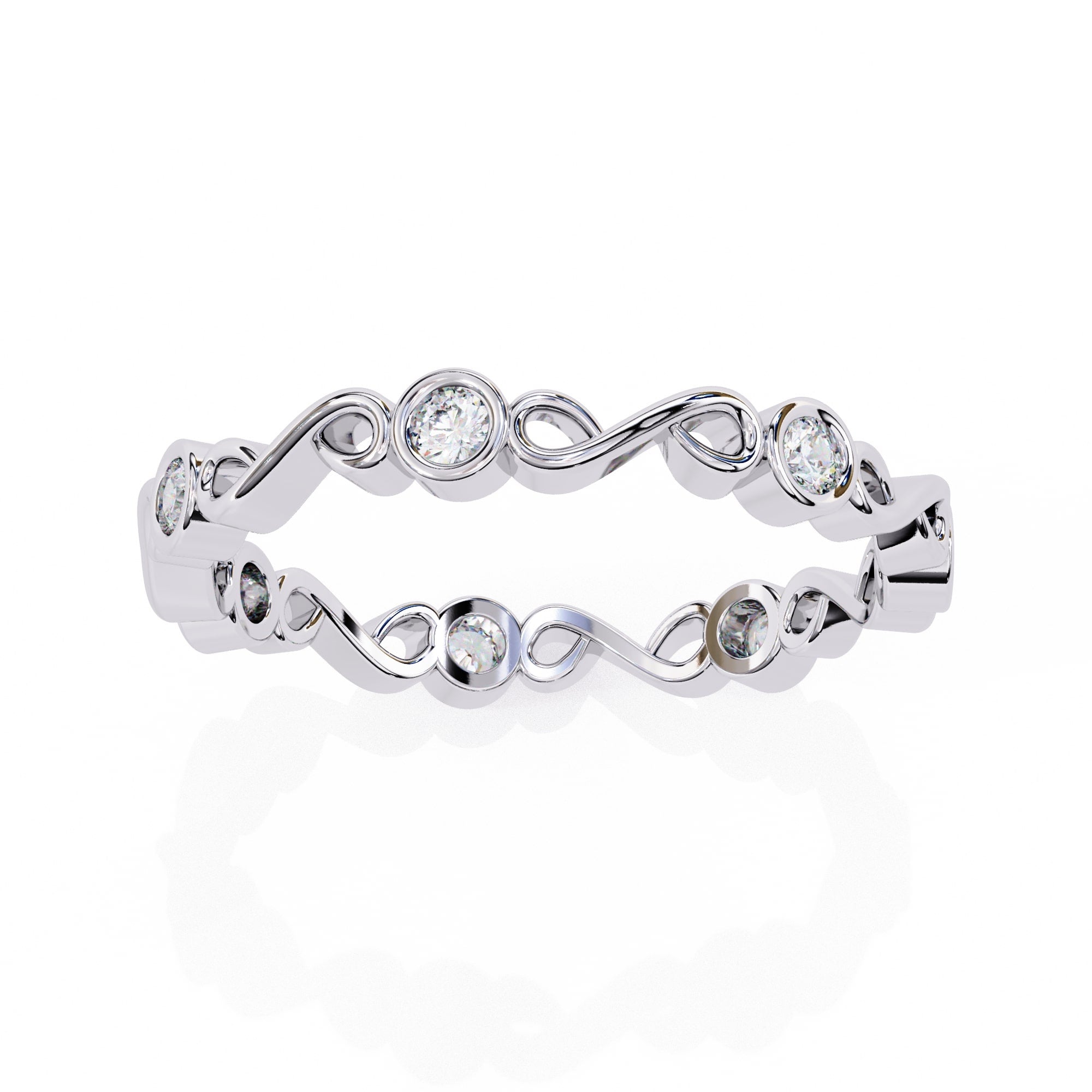 Elegant Diamond Side Stone Brilliance Ring