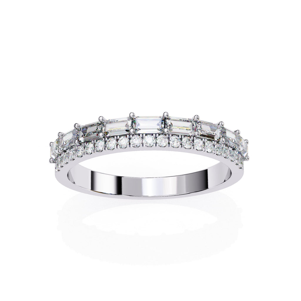 Elegant Diamond Side Stone Brilliance Ring