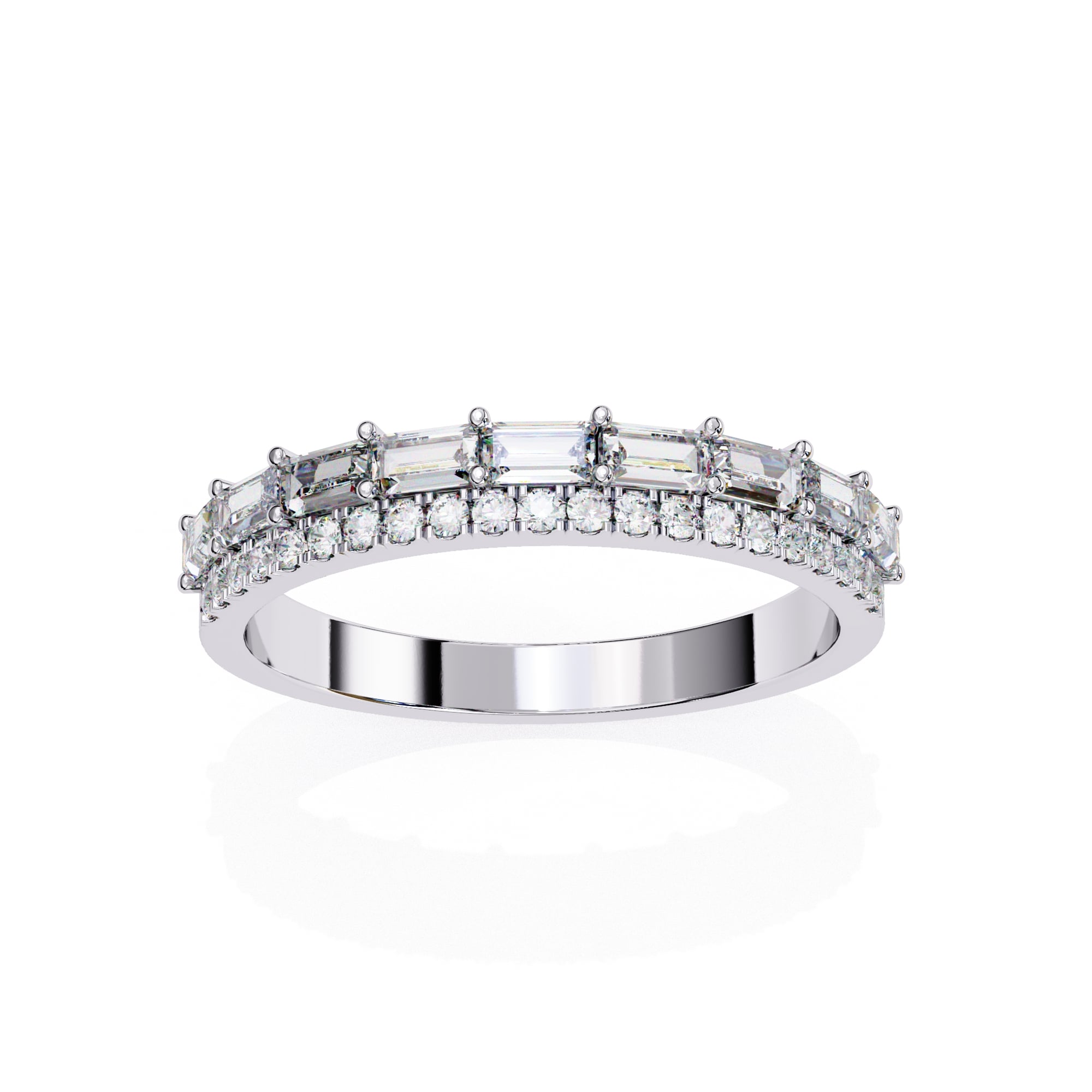 Elegant Diamond Side Stone Brilliance Ring