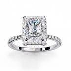 Elegant Central Stone Diamond Halo Ring