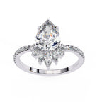 Elegant Central Stone Diamond Ring with Side Accents