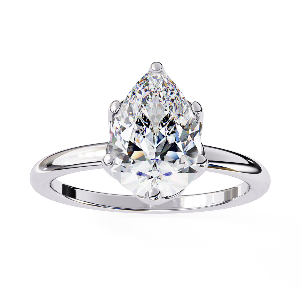 Elegant Central Stone Diamond Ring with Side Brilliance