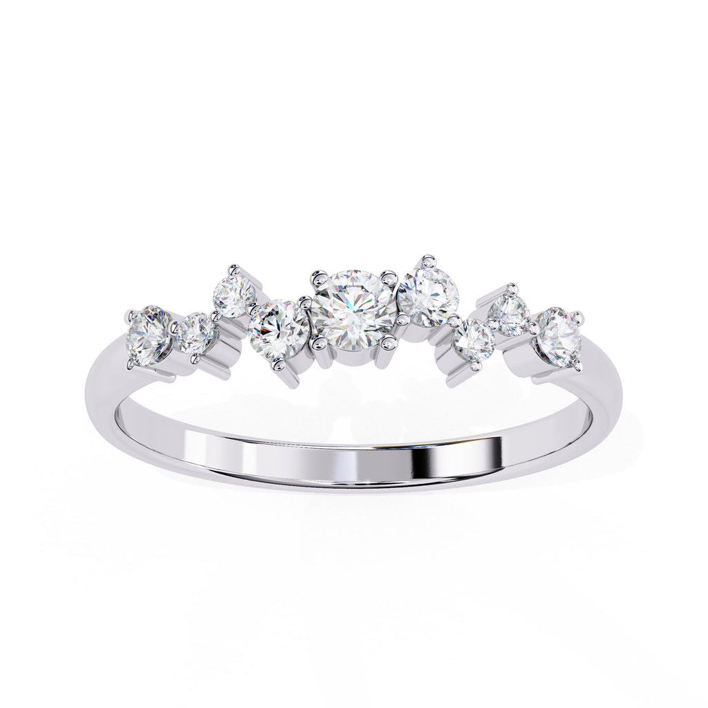 Elegant Diamond Side Stone Brilliance Ring