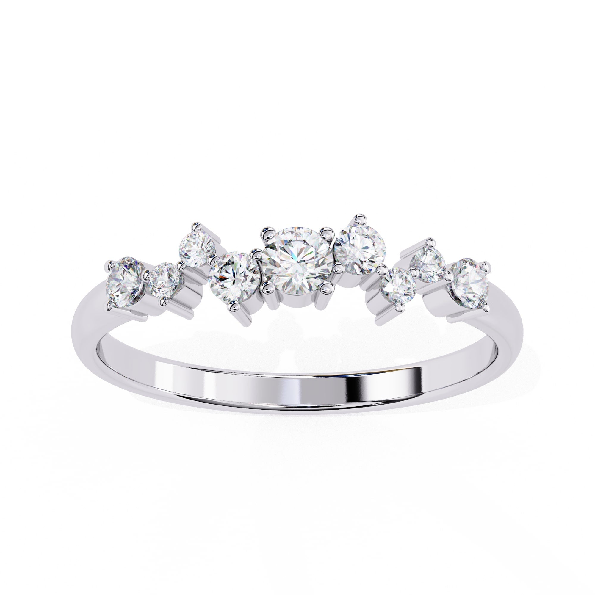 Elegant Diamond Side Stone Brilliance Ring