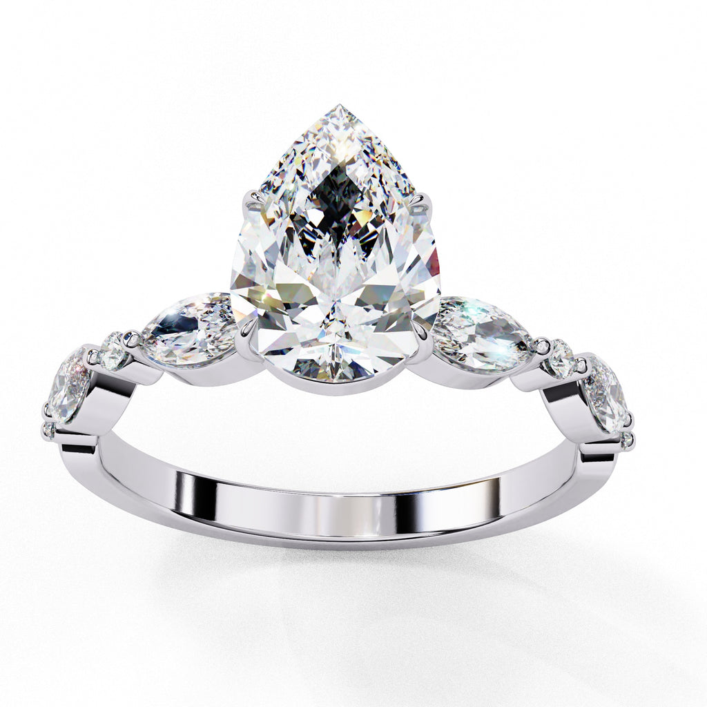 Radiant Brilliance Central Stone Diamond Ring