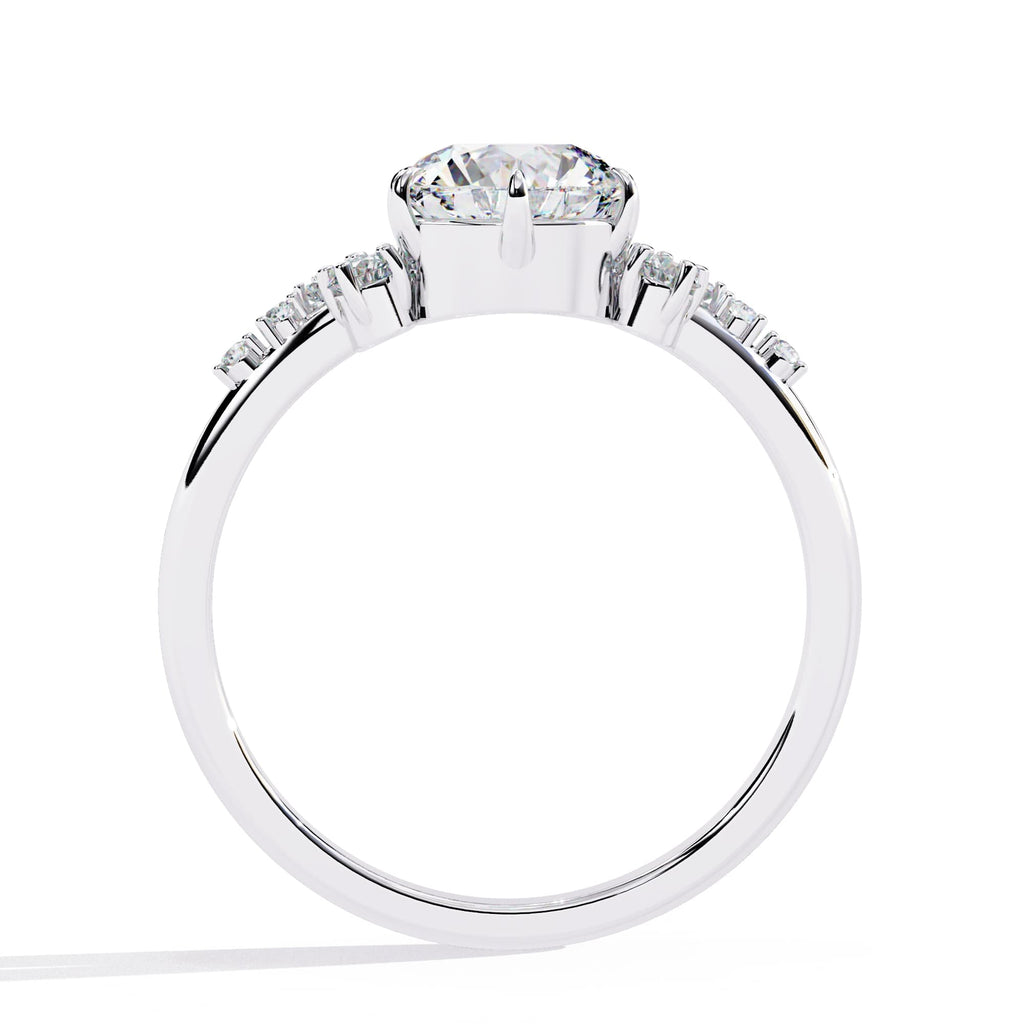 Elegant Central Stone Brilliance Ring with Side Accents