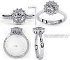 Elegant Central Stone Diamond Ring with Side Stone Brilliance