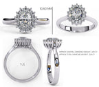 Elegant Central Stone Diamond Side Accent Ring