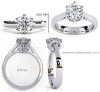 Elegant Central Stone Diamond Ring with Radiant Side Accents
