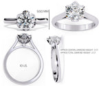 Elegant Radiant Central Stone Ring with Shimmering Side Accents