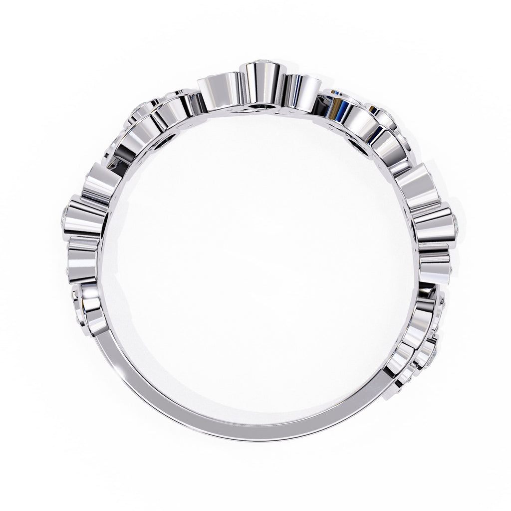 Elegant Diamond Side Stone Brilliance Ring