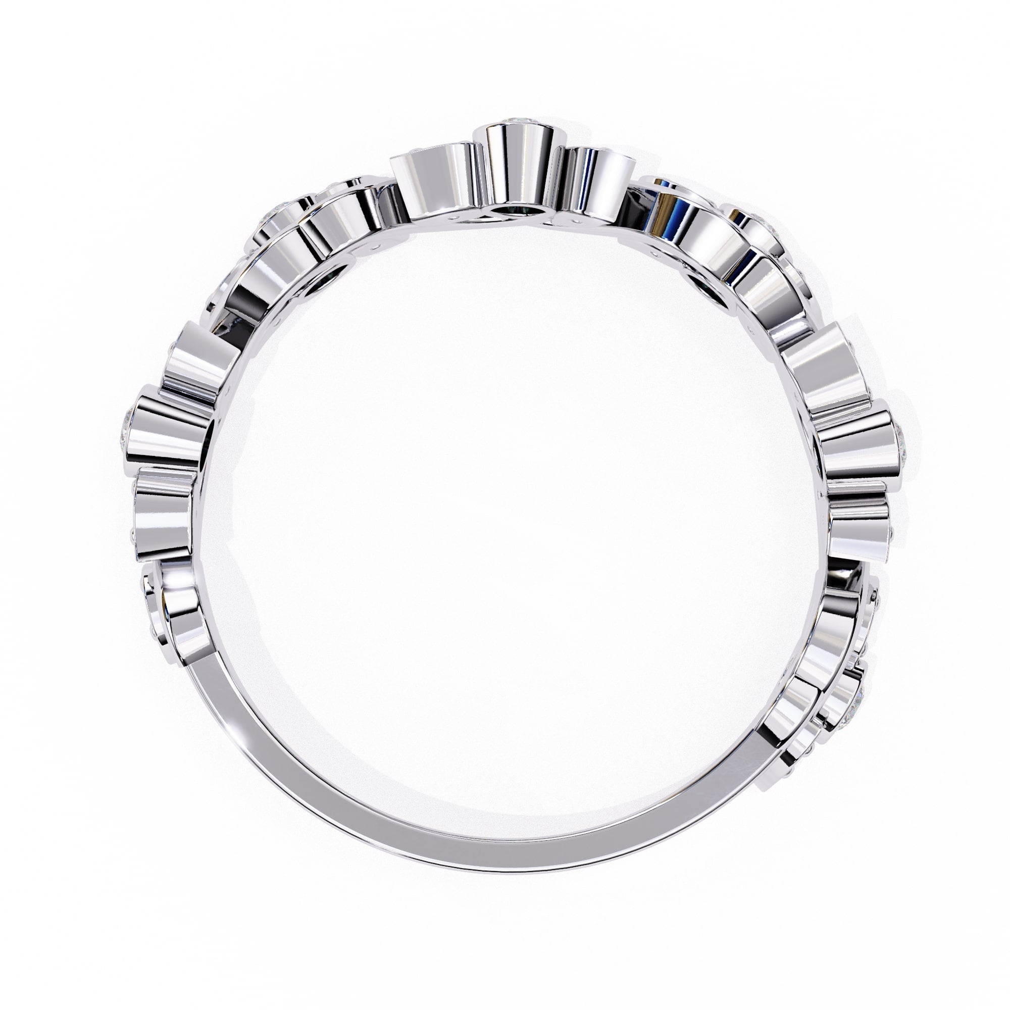 Elegant Diamond Side Stone Brilliance Ring