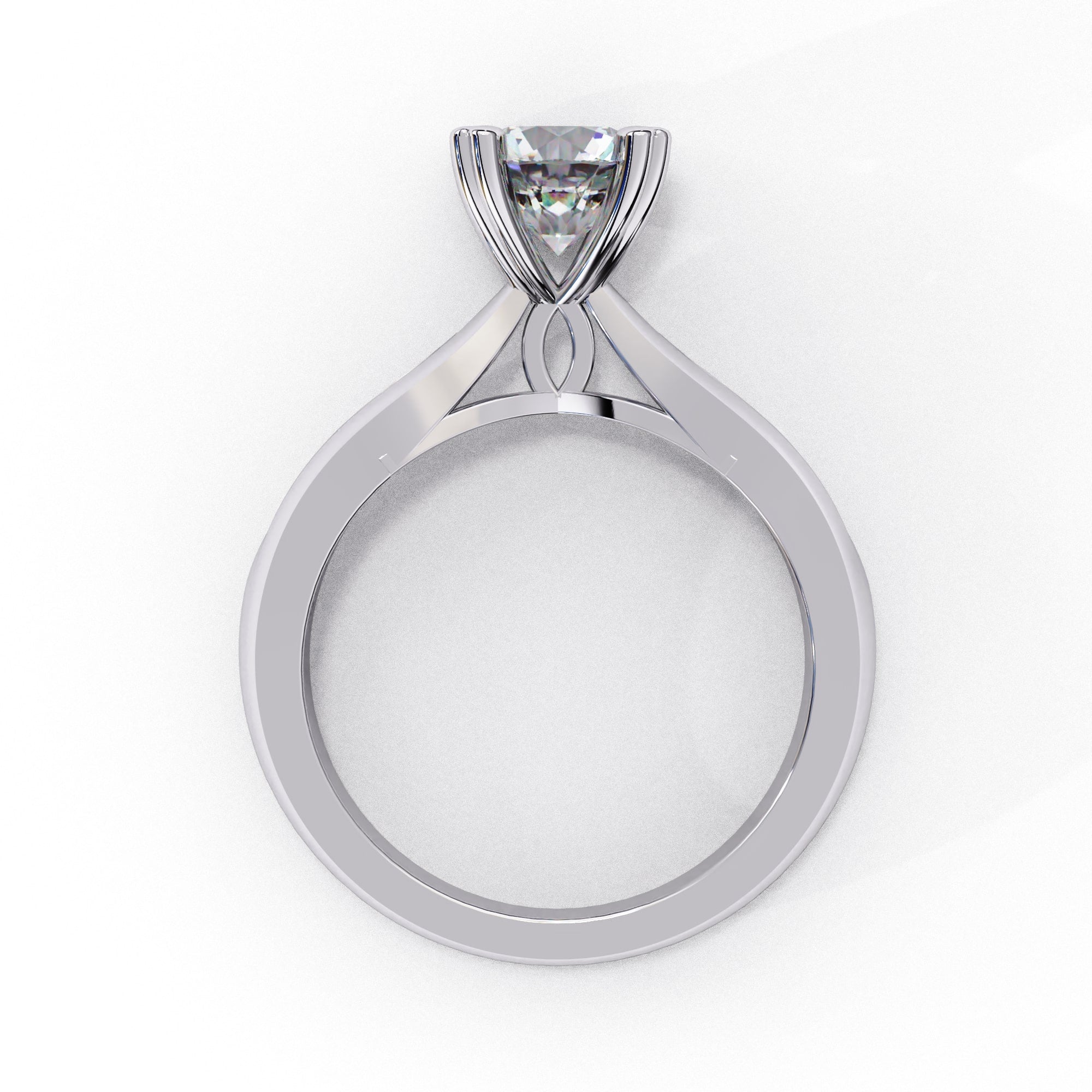 Elegant Solitaire Central Stone Ring