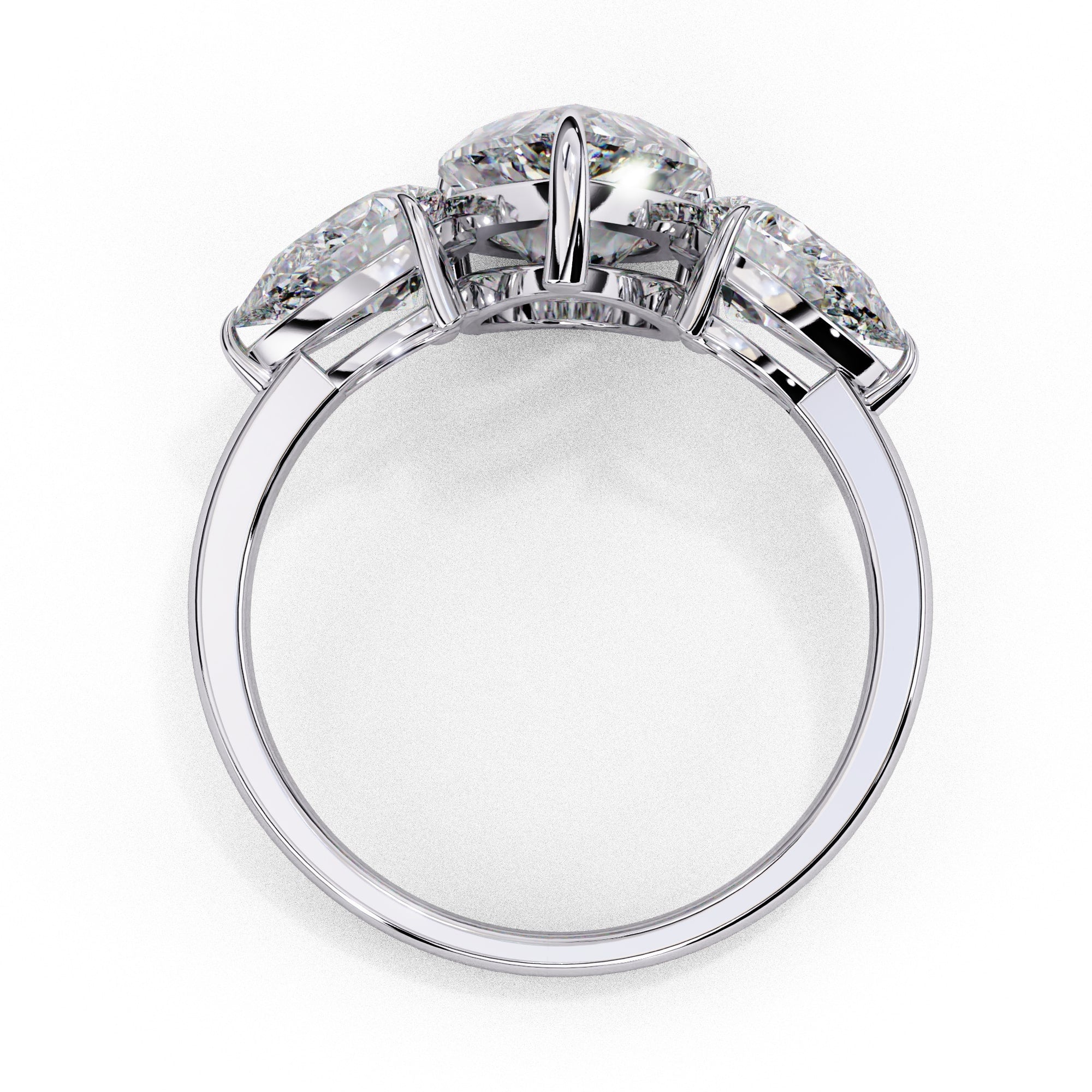 Radiant Multi-Stone Central Cluster Ring