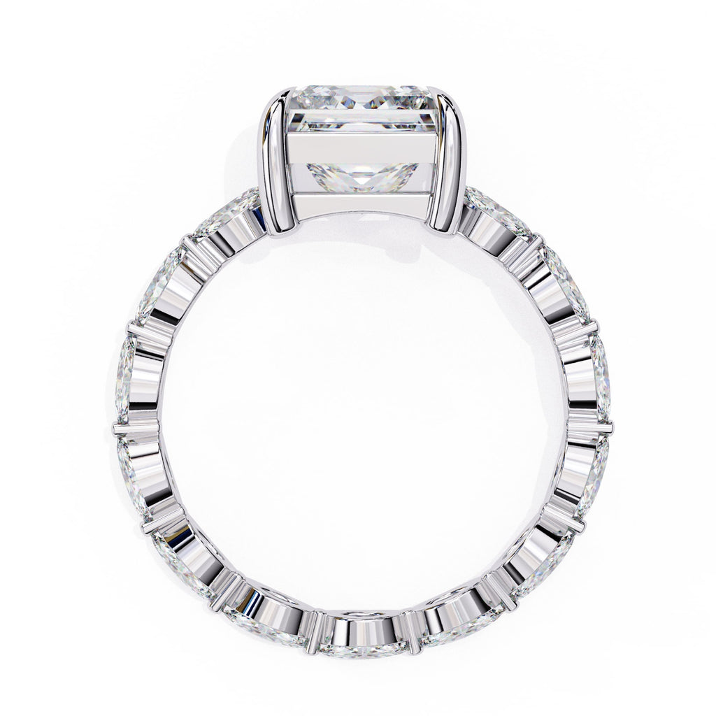 Sparkling Central Stone Diamond Ring with Side Accents