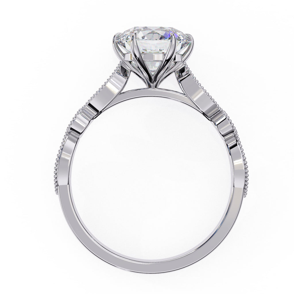 Elegant Central Stone Diamond Ring with Radiant Side Accents