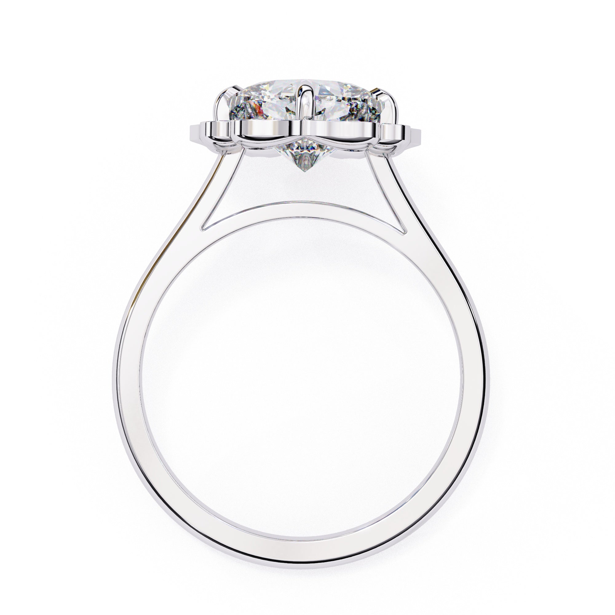 Elegant Diamond Central Stone Ring