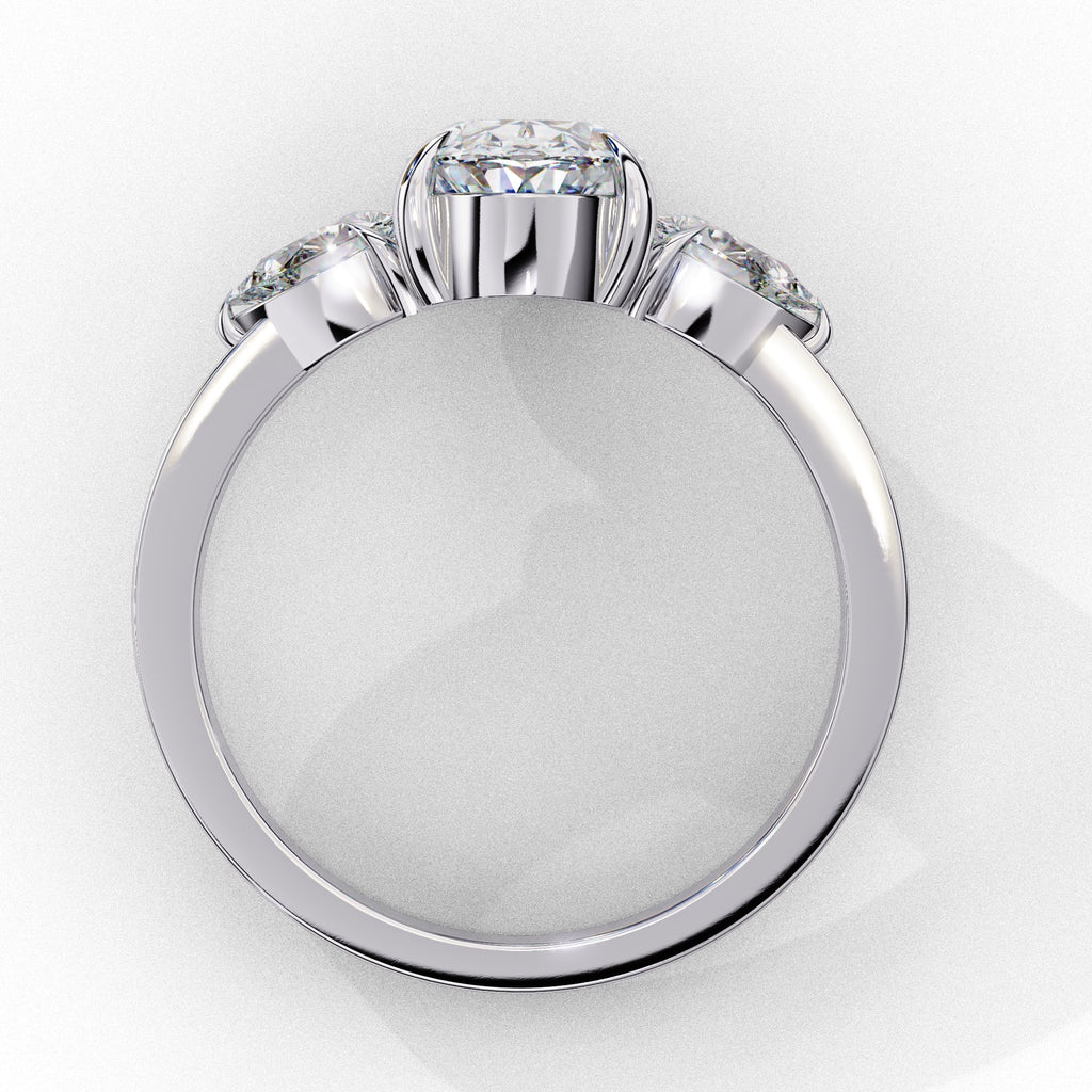 Elegant Multi-Stone Central Brilliance Ring