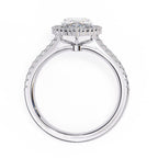 Radiant Central Stone Diamond Side Accent Ring